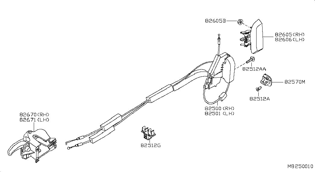 Замок задней правой двери для Ниссан Патфайндер 2010-2014