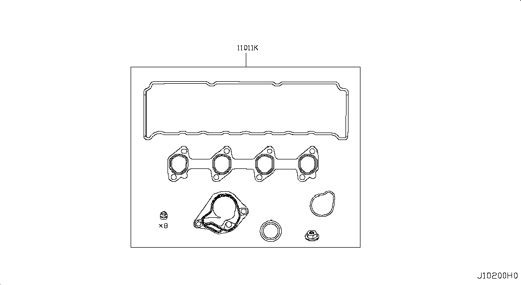Комплект прокладок для двигателя для Ниссан Кашкай 2006-2010