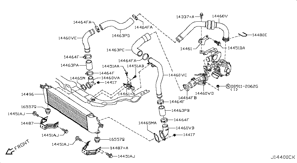 Интеркулер для Ниссан Кашкай 2006-2010