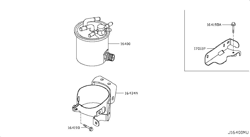 Фильтр топливный для Ниссан Кашкай 2006-2010