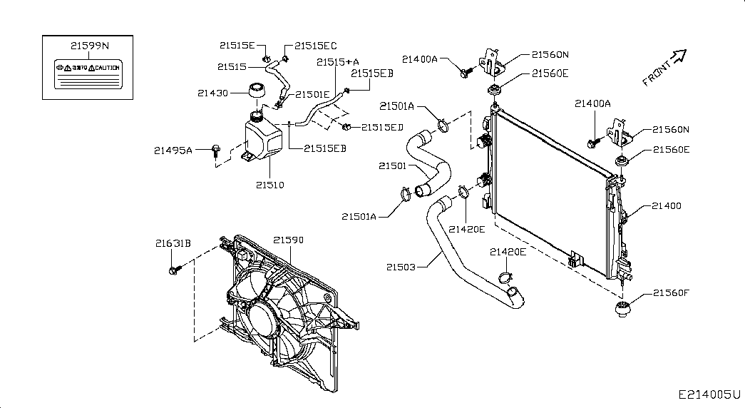 Радиатор двигателя в сборе для Ниссан Кашкай 2006-2010