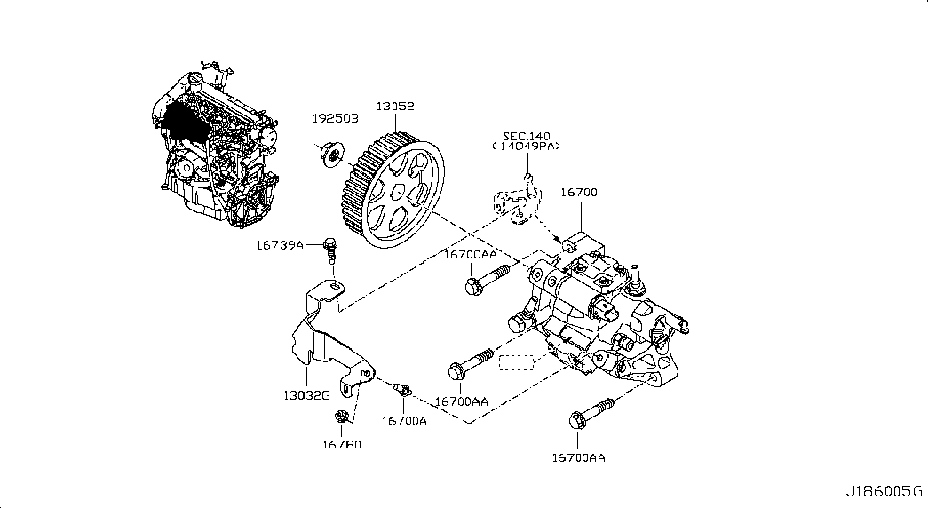 Шестерня привода ТНВД для Ниссан Кашкай 2006-2010