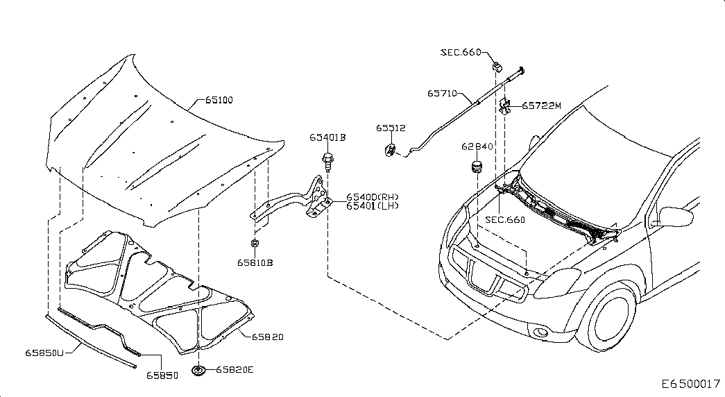 Капот для Ниссан Кашкай 2006-2010