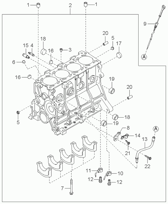 Блок цилиндров в сборе для Киа Оптима 2008-2010