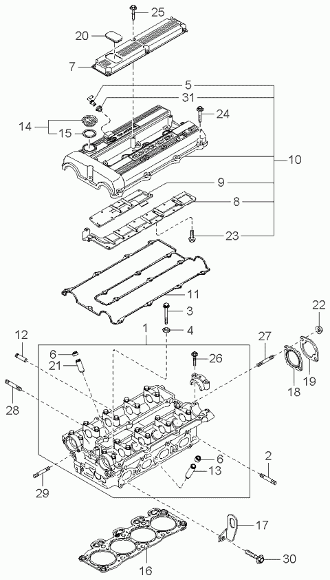 Крышка головки блока для Киа Оптима 2008-2010