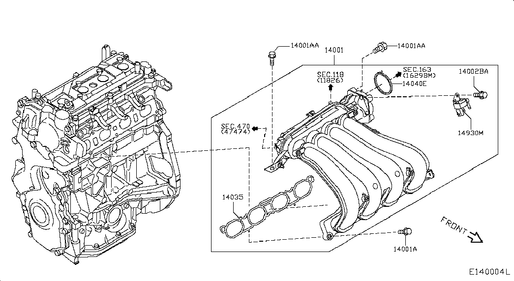 Коллектор впускной для Ниссан Кашкай 2010-2013