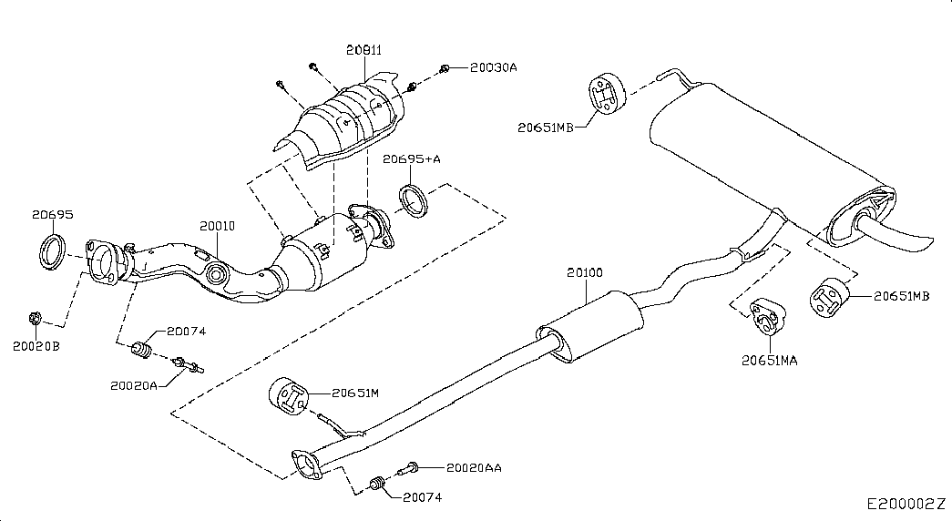Приёмная труба для Ниссан Кашкай 2010-2013