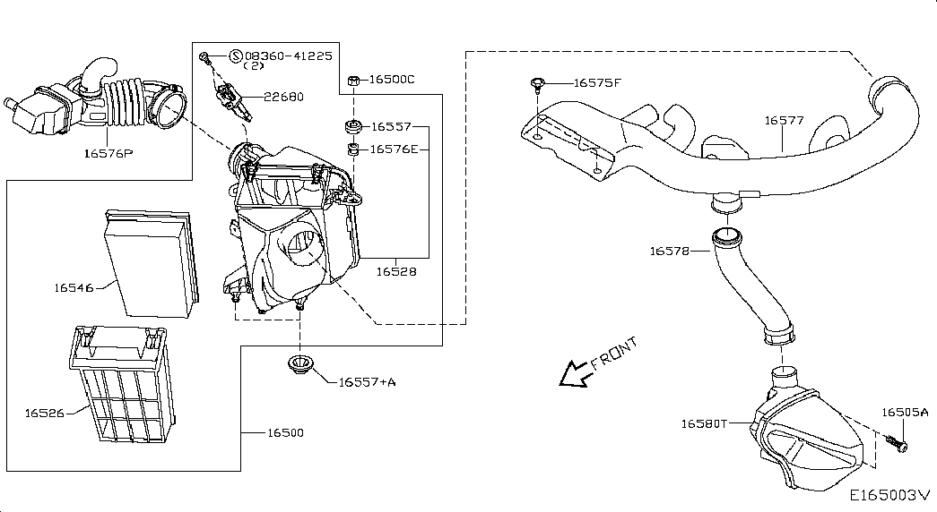 Резонатор воздушного фильтра мотора для Ниссан Кашкай 2010-2013
