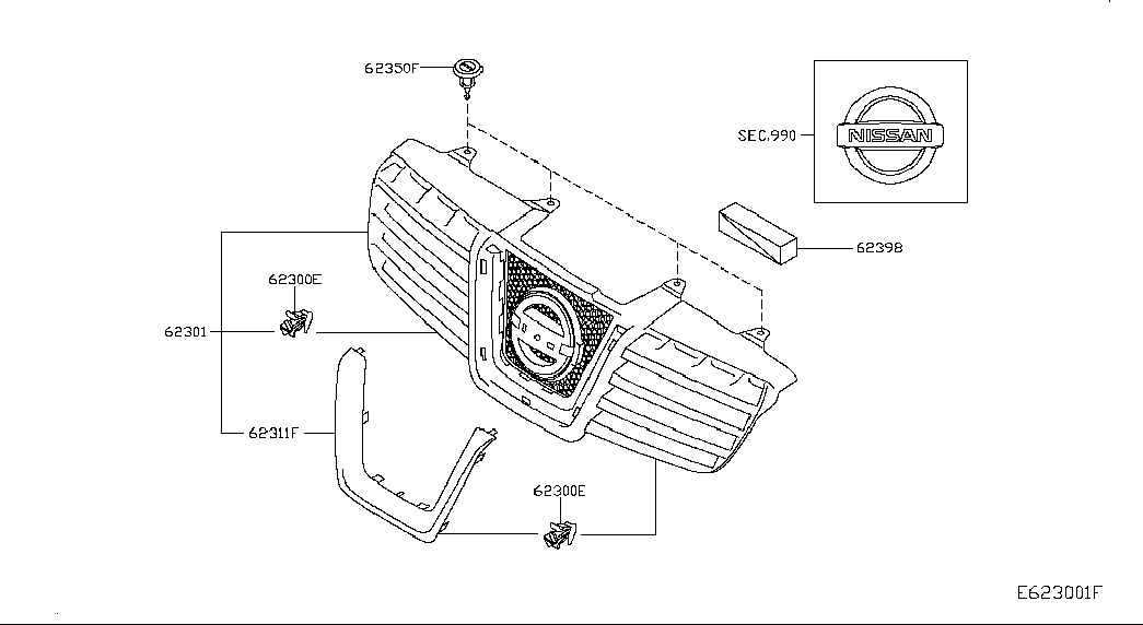 Решетка радиатора для Ниссан Кашкай 2010-2013