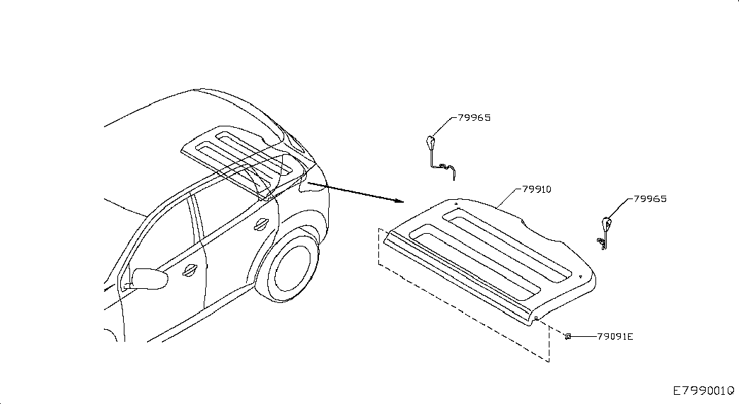Полка багажника, шторка для Ниссан Кашкай 2010-2013