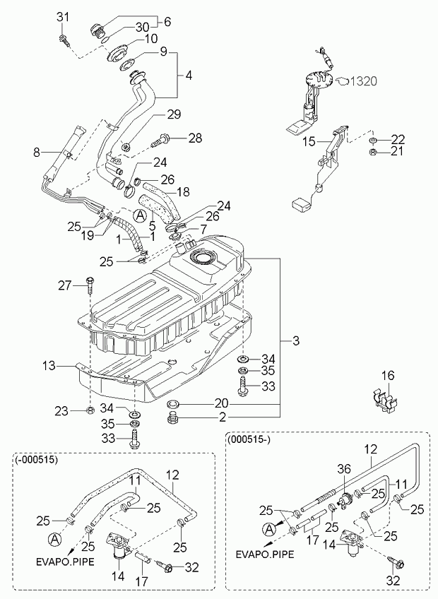 Горловина бака топливного для Киа Оптима 2008-2010