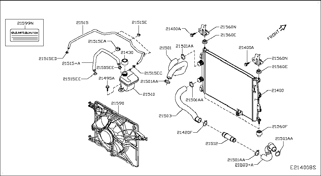 Вентилятор охлаждения двигателя для Ниссан Кашкай 2013-2018