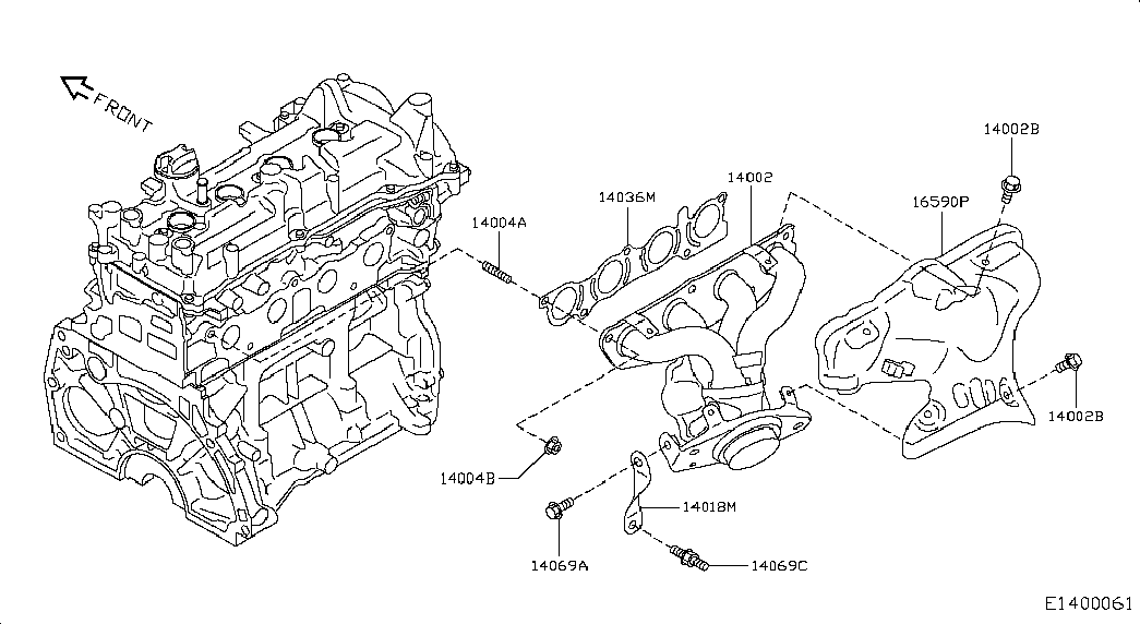 Коллектор выпускной для Ниссан Кашкай 2013-2018