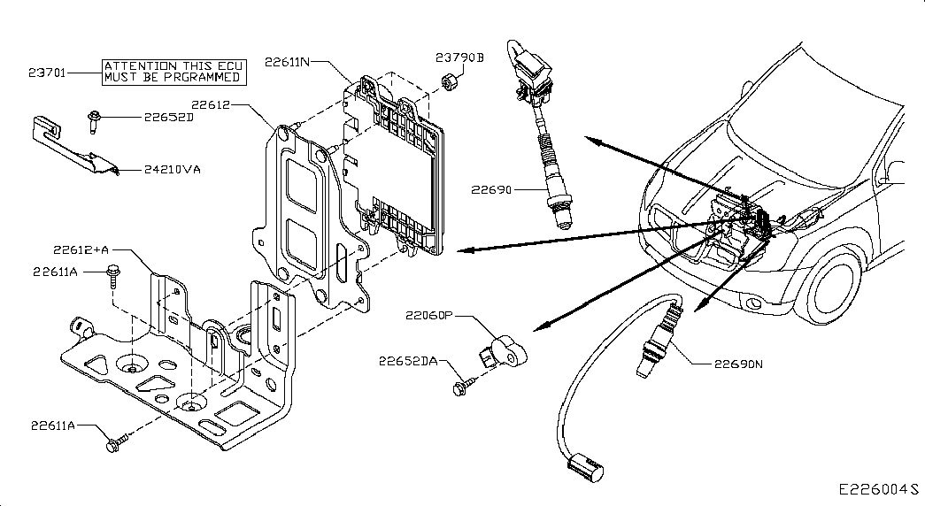 Блок управления двигателем для Ниссан Кашкай 2013-2018