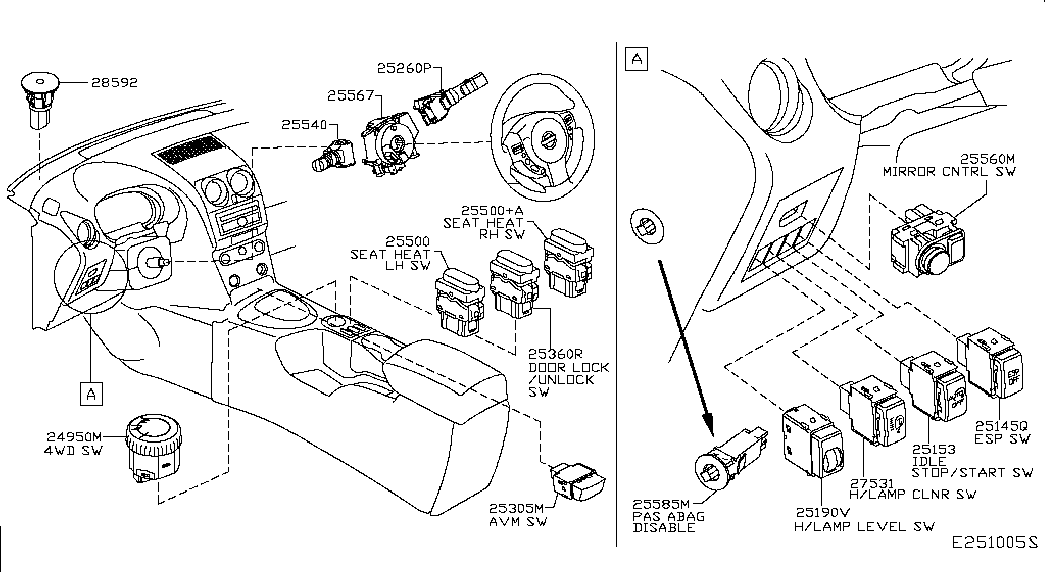 Подрулевой переключатель стеклоочистителя для Ниссан Кашкай 2013-2018
