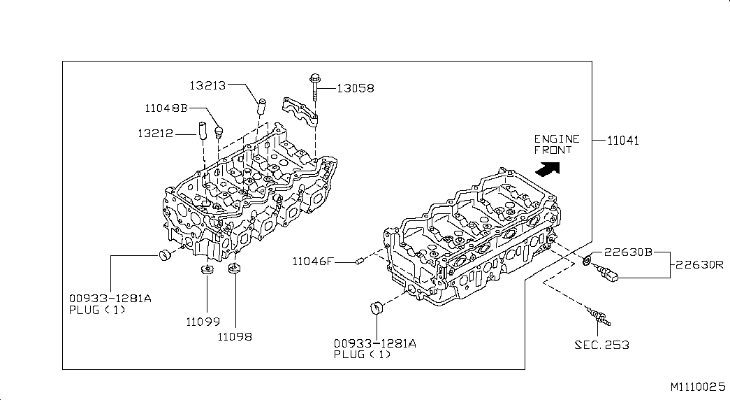 Головка блока цилиндров в сборе для Ниссан Патфайндер 2004-2010