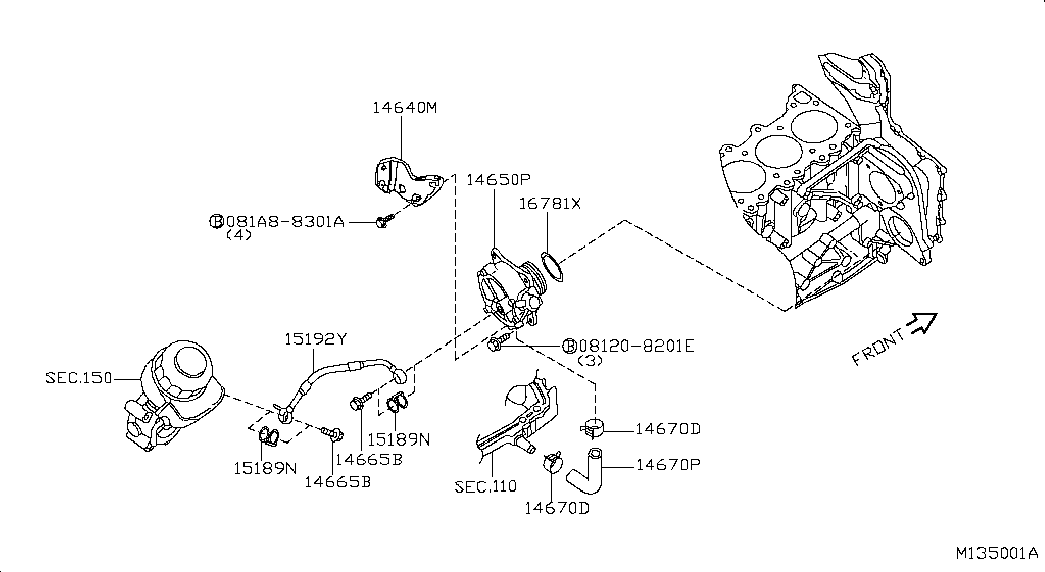 Вакуумный насос для Ниссан Патфайндер 2004-2010