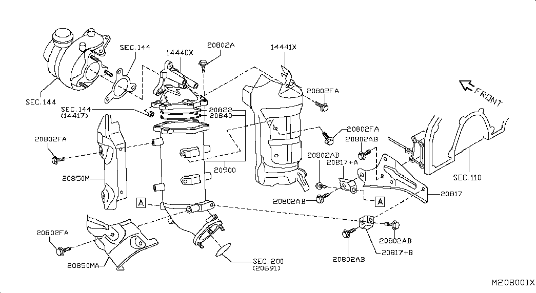 Катализатор для Ниссан Патфайндер 2004-2010