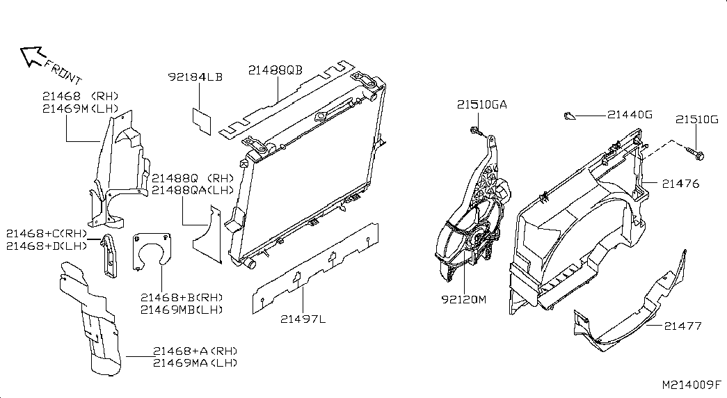 Вентилятор двигателя для Ниссан Патфайндер 2004-2010