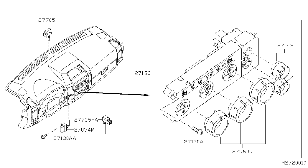 Панель климатической системы для Ниссан Патфайндер 2004-2010
