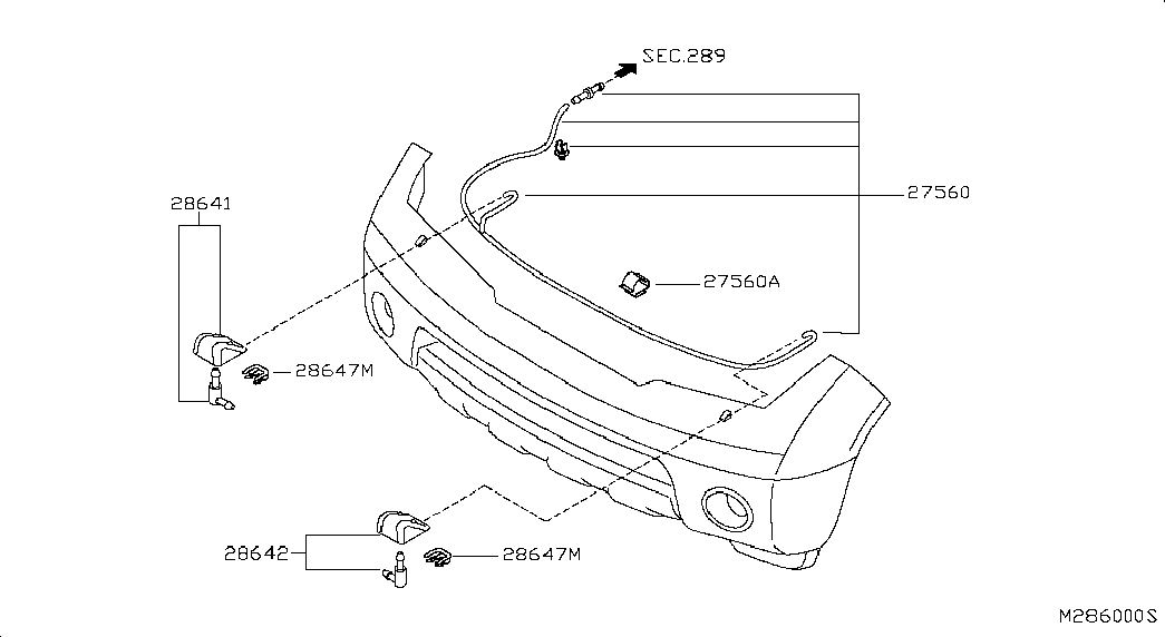 Фаро-омыватель левый для Ниссан Патфайндер 2004-2010