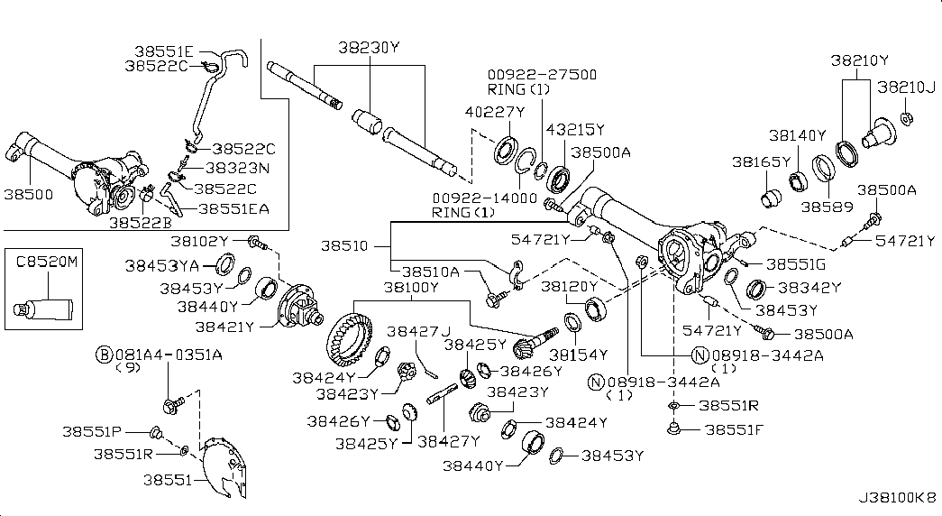 Дифференциал передний для Ниссан Патфайндер 2004-2010