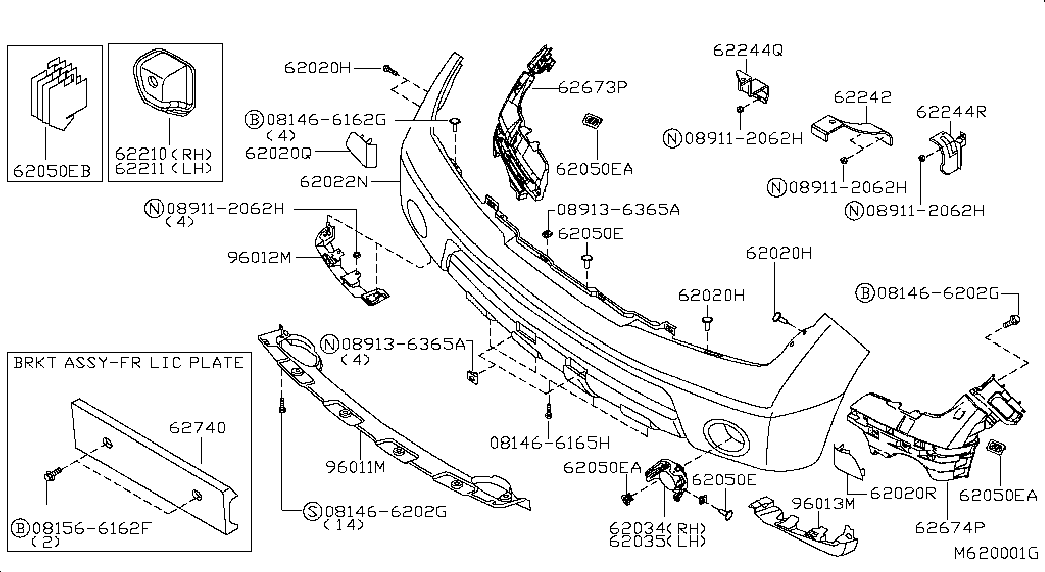 Бампер передний для Ниссан Патфайндер 2004-2010