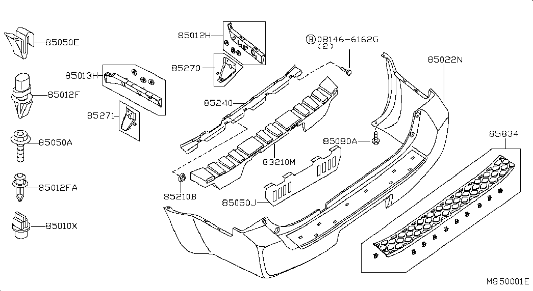 Бампер задний для Ниссан Патфайндер 2004-2010