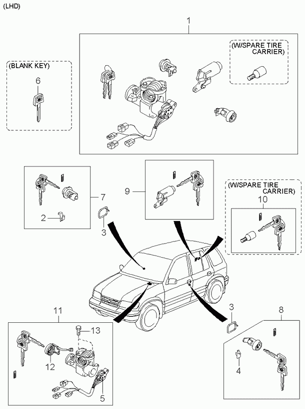 Стекло передней правой двери для Киа Оптима 2008-2010