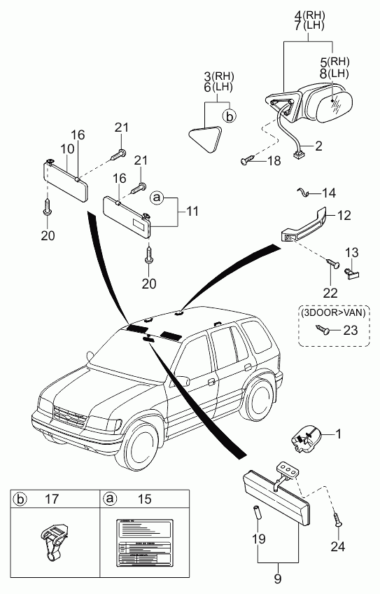 Молдинг боковой правый для Киа Оптима 2008-2010