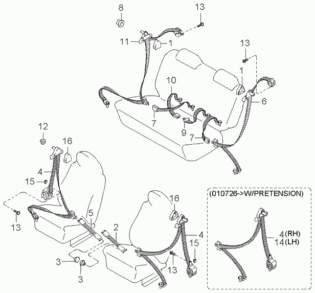 Подушка сиденья водителя для Киа Оптима 2008-2010