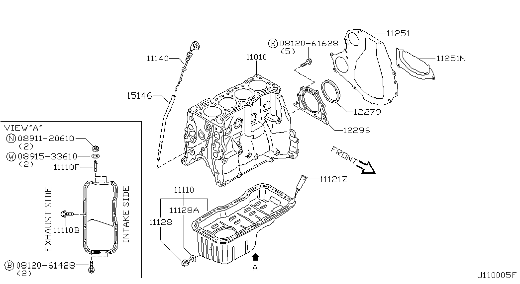 Блок цилиндров для Ниссан Альмира 2000-2003