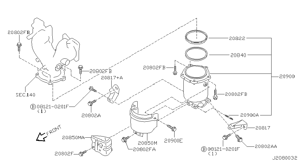Катализатор для Ниссан Альмира 2000-2003