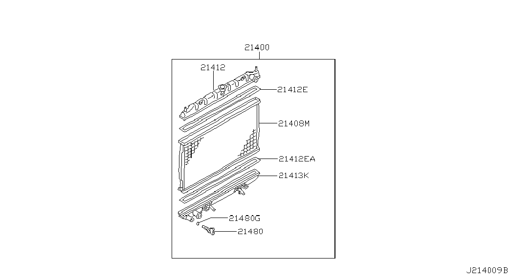 Радиатор двигателя для Ниссан Альмира 2000-2003