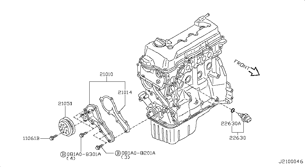 Ролик помпы для Ниссан Альмира 2000-2003