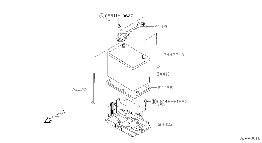 Аккумулятор для Ниссан Альмира 2000-2003