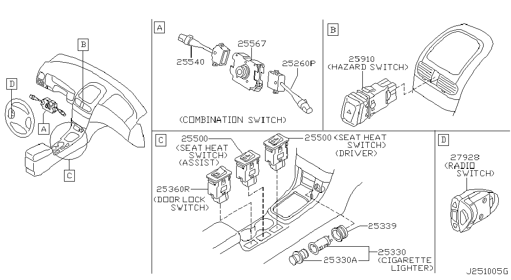 Подрулевой переключатель стеклоочистителя для Ниссан Альмира 2000-2003