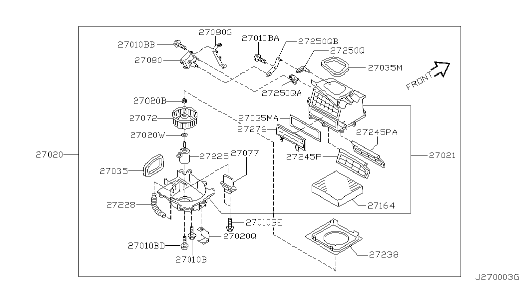 Мотор вентилятора салона для Ниссан Альмира 2000-2003