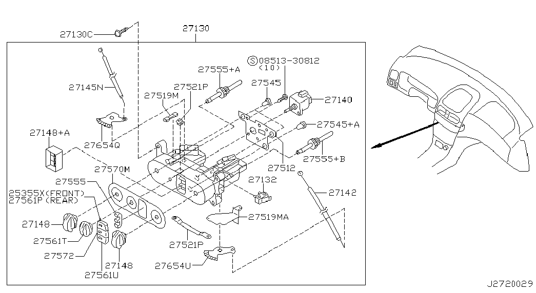 Панель климатической системы для Ниссан Альмира 2000-2003