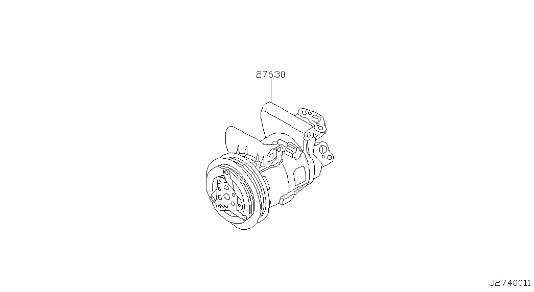 Компрессор кондиционера для Ниссан Альмира 2000-2003
