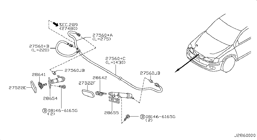 Фаро-омыватель левый для Ниссан Альмира 2000-2003