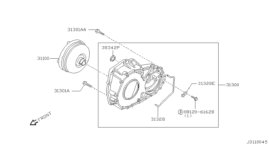 Гидротрансформатор АКПП для Ниссан Альмира 2000-2003
