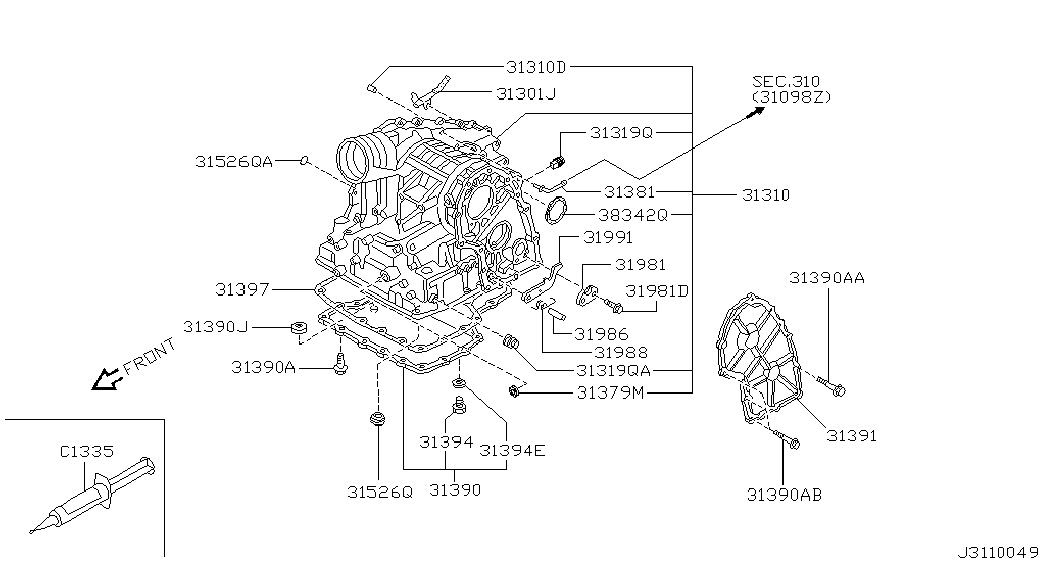 Масляный поддон АКПП для Ниссан Альмира 2000-2003