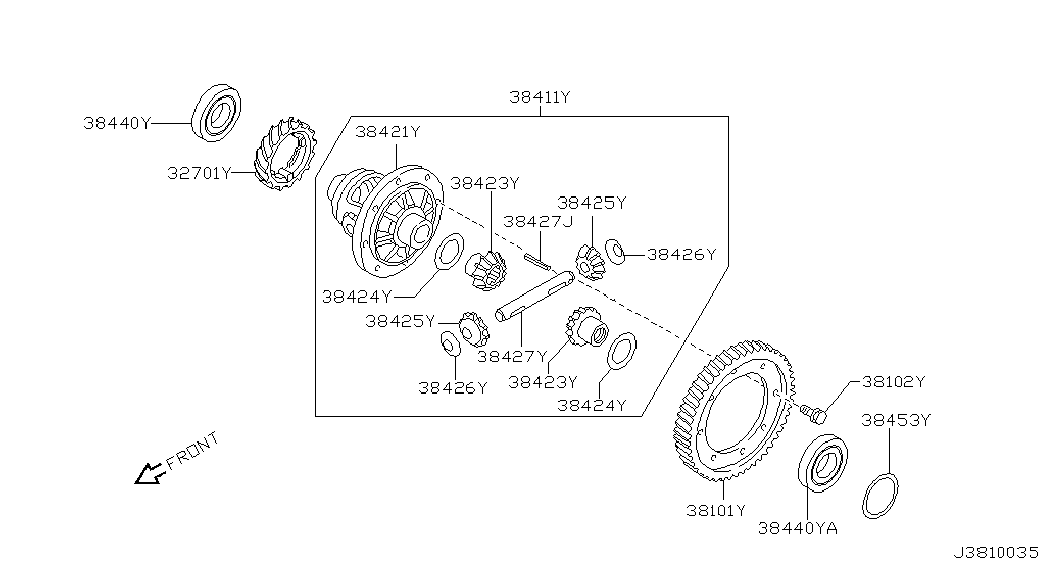 Дифференциал передний для Ниссан Альмира 2000-2003