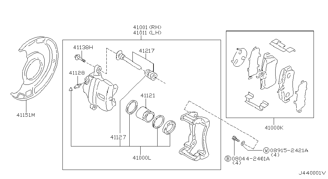 Колодки тормозные передние для Ниссан Альмира 2000-2003
