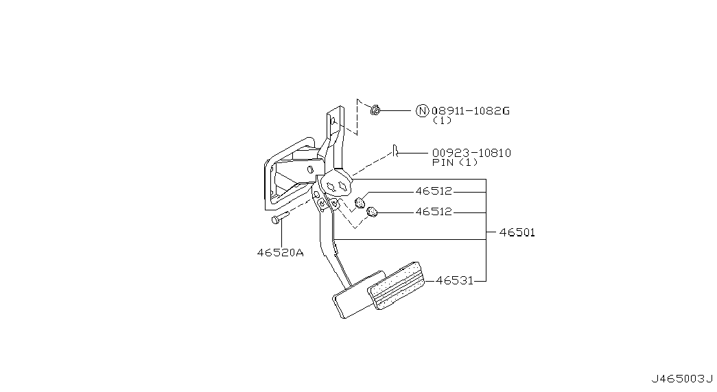 Педаль тормоза для Ниссан Альмира 2000-2003