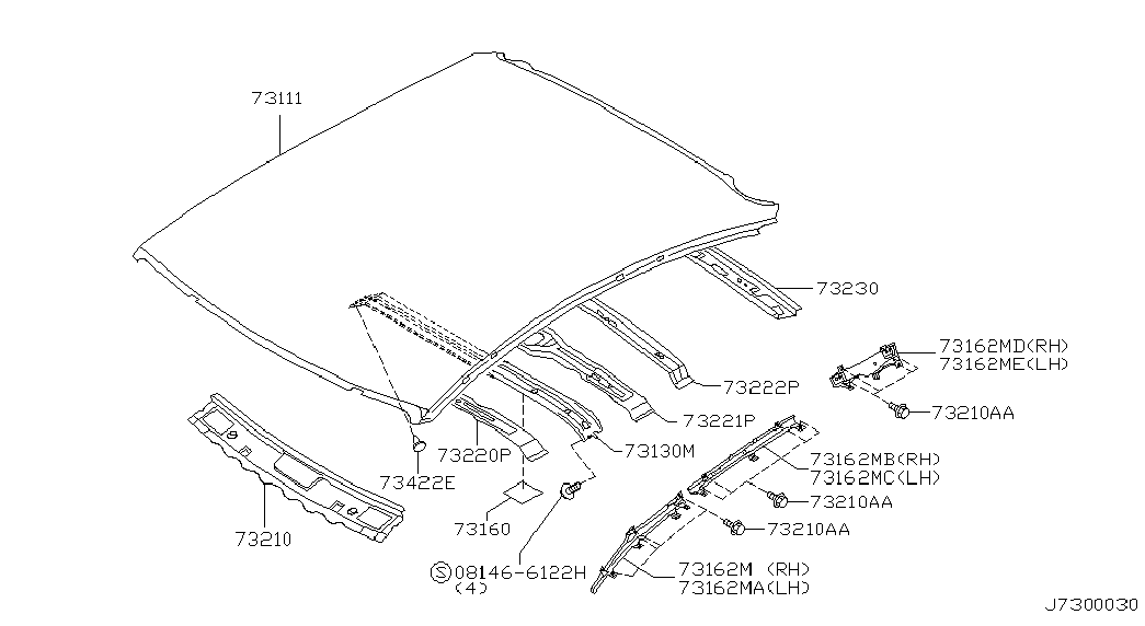 Крыша для Ниссан Альмира 2000-2003