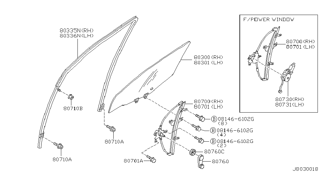 Стекло передней правой двери для Ниссан Альмира 2000-2003