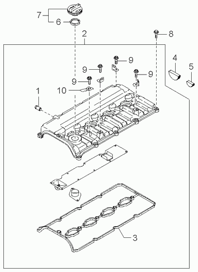 Крышка головки блока для Киа Соренто 2002-2006