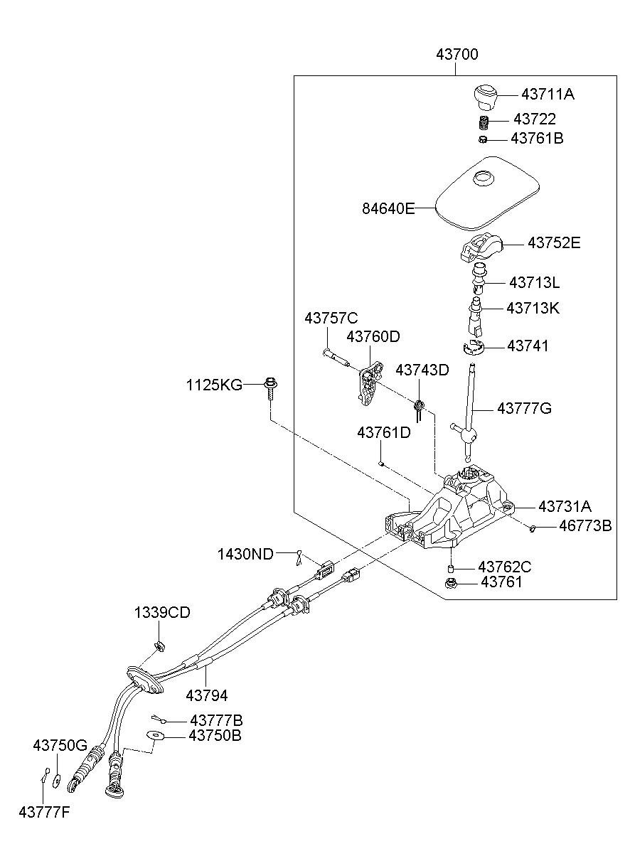 Рычаг переключения скоростей для Киа Соренто 2002-2006